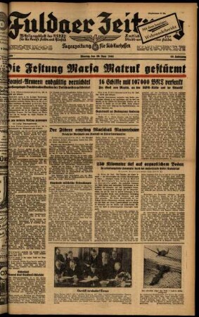 Ausgabe vom Montag, den 29. Juni 1942.