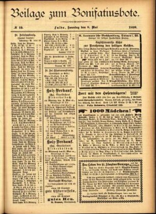 Zweite Ausgabe vom Sonntag, den 08. Mai 1898.