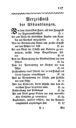 Verzeichniß der Abhandlungen