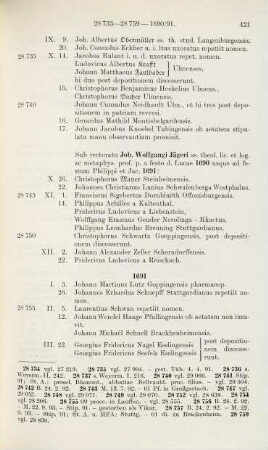 421-427, Matrikel 28753-28900 (1691-1692)