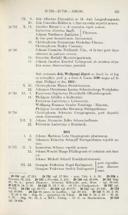 421-427, Matrikel 28753-28900 (1691-1692)