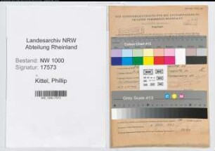Entnazifizierung Phillip Rittel, geb. 06.04.1901 (Kaufm.Angest.)