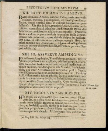 XII. Bartholomaeus Amicus
