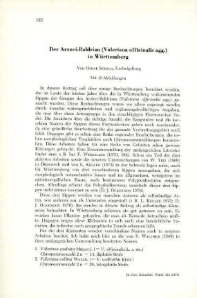 Der Arznei-Baldrian (Valeriana officinalis agg.) in Württemberg
