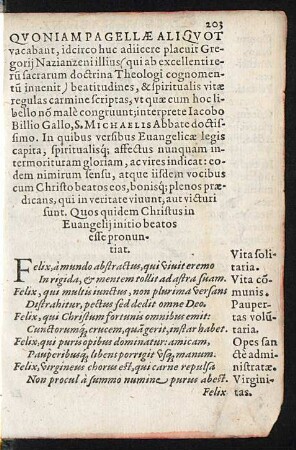 Quoniam Pagellae Aliquot vacabant, idcirco huc adiicere placuit Gregorii Nazianzeni illius ... spiritualis vitae regulas carmine scriptas ...