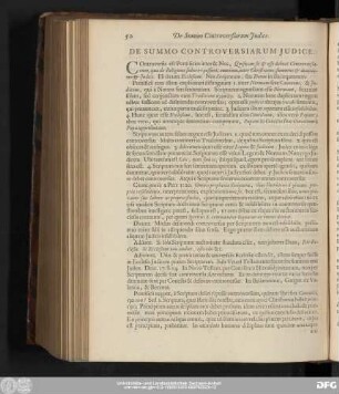 De Summo Controversiarum Iudice.