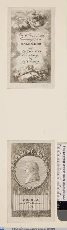 Oben: Königl. Gros Britt. Genealogischer Kalender auf das Jahr 1784