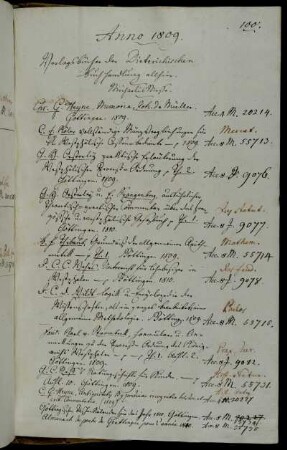 Verlagsbücher der Dieterichischen Buch Handlung allhier. Michaelis Messe.