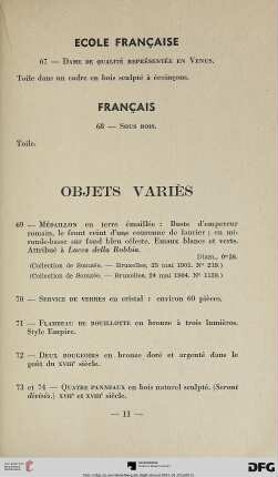 Objets variès (Nr. 69-92)