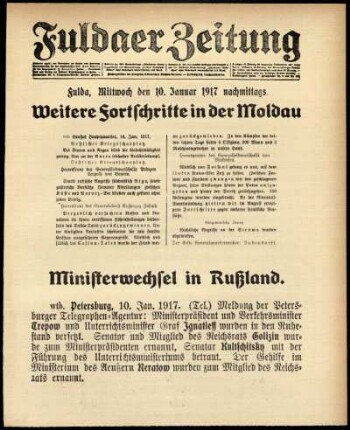 Ausgabe vom Mittwoch, den 10. Januar 1917.