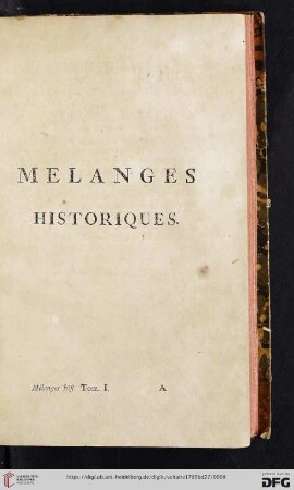 Melanges historiques