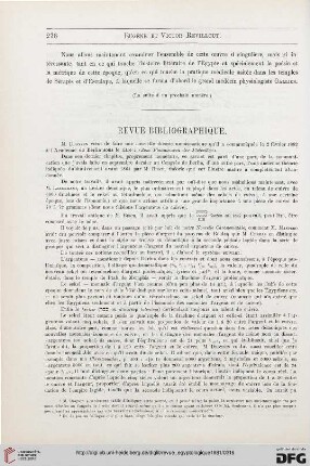 Revue bibliographique
