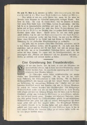 Eine Erweiterung des Freundeskreises