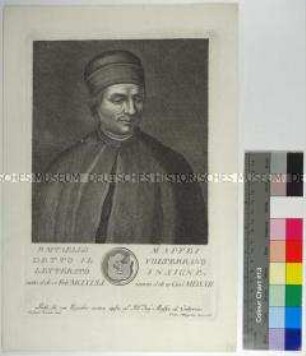 Porträt des italienischen Theologen, Schriftstellers und Geschichtswissenschaftlers Raffaele Maffei