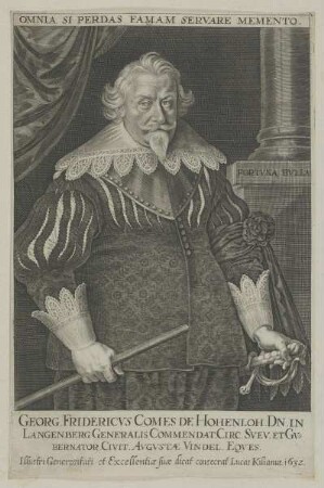 Bildnis des Georg Fridericvs de Hohenloh.