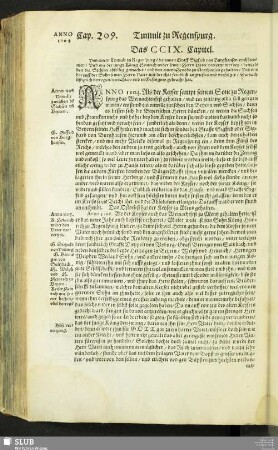 Das CCIX. Capitel