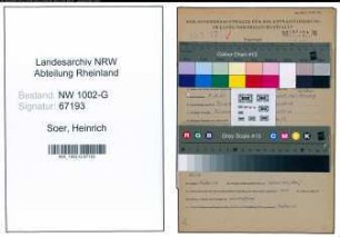 Entnazifizierung Heinrich Soer, geb. 07.10.1903 (Schlosser)