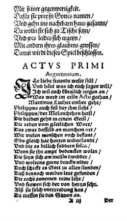 Actus Primi.
