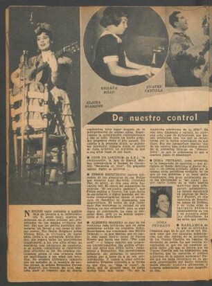 De nuestro control semanal