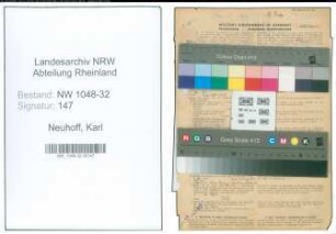 Entnazifizierung Karl Neuhoff , geb. 19.01.1913 (Beamter)