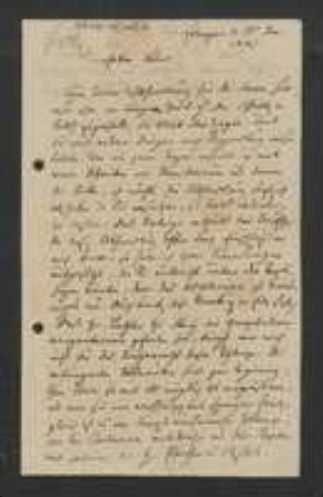 Brief von Wilhelm Daniel Joseph Koch an Unbekannt