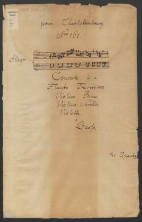 Konzerte; fl, strings, bc; G-Dur; QV 5: 174