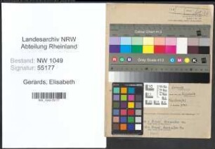 Entnazifizierung Elisabeth Gerards , geb. 17.02.1893 (Lehrerin)