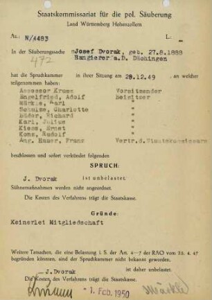 Dvorak, Josef