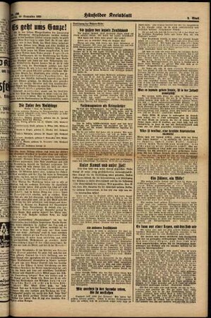 Zweite Ausgabe vom Freitag, den 10. November 1939.