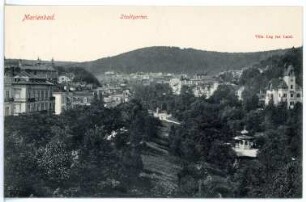Marienbad. Stadtgarten mit Villa "Luginsland"