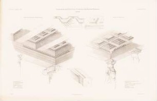 Erechtheion auf der Akropolis, Athen. Pandroseion, Athen: Details (aus: Atlas zur Zeitschrift für Bauwesen, hrsg. v. G. Erbkam, Jg. 29, 1879)