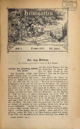 Heimgarten : eine Monatsschrift. 3, 3. 1879