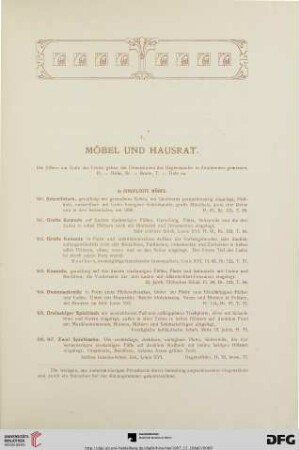 Möbel und Hausrat (Nr. 500-599)