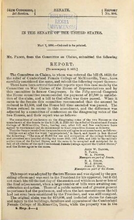 Senate documents. [468.] 1895/96, Report 5 = Congress 54, Sess. 1