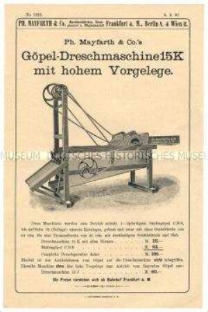 Göpel-Dreschmaschine