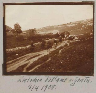 Zwischen bel'ame und Genin [dschenin, djenin, jenin]. 4/4 1908.