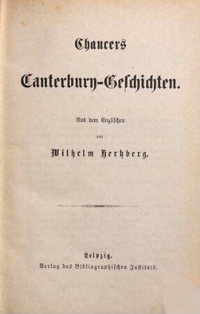 Chaucers Canterbury-Geschichten