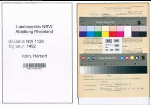 Entnazifizierung Herbert Horn , geb. 01.02.1920 (Polizist)