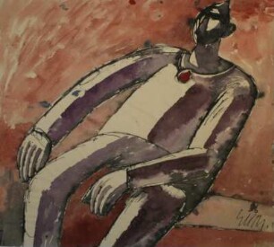 Sitzender Pierrot