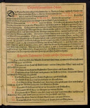Die zwölff himmlischen Häuser.