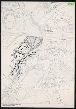 Speicherstadt Potsdam, Städtebaulicher Wettbewerb für Landtag, Hotel, Ausstellungszentrum: Lageplan 1:1000