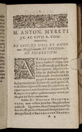 De Origine Iuris Et Omnium Magistratuum Et Successione Prudentium