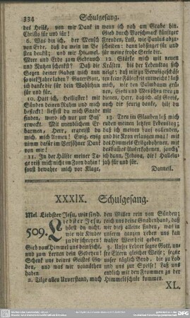 XXXIX. Schulgesang