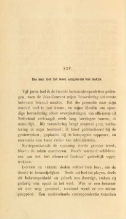 XXV. Hoe men zich het leven aangenaam kan maken