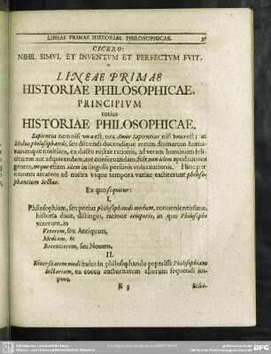 Lineae Primae Historiae Philosophicae