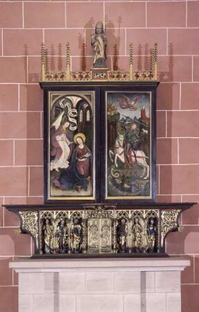 Herz-Jesu-Altar — Verkündigung und Heiliger Georg
