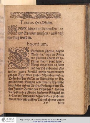 Textus 90. Psalm.