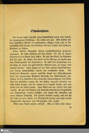 Schattenspiele