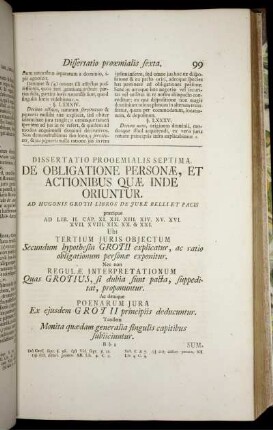 Dissertatio Prooemialis Septima De Obligatione ...