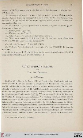 18: Altaegyptische Maasse